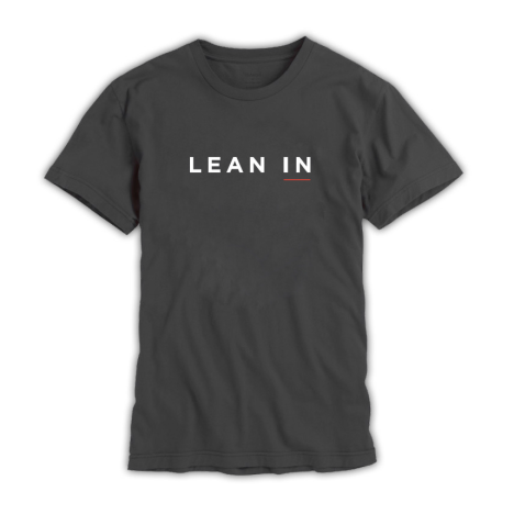 Gray or white tees with Lean In logo for men