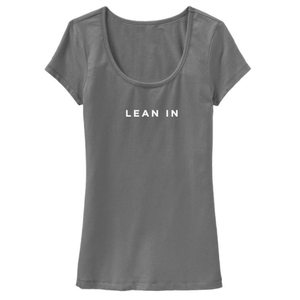 Gray or white tees with Lean In logo for women