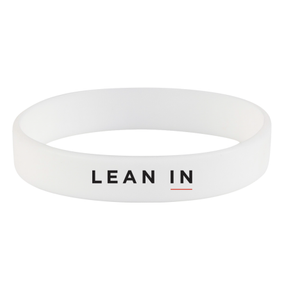 White wristband with Lean In logo