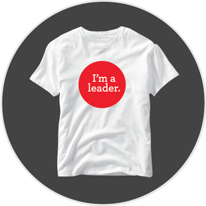 White tees with "I'm a Leader" for kids