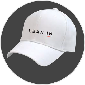 Black or white cap with Lean In logo
